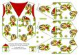 Christmas Kittens Men's Waistcoat Card Topper with Decoupage