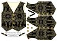 Gold Embroidered Men's Waistcoat Card Topper with Decoupage