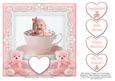 Baby Girl in a Teacup - 8 x 8 Card Topper