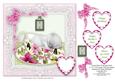 Teacup Kitten in Pink Frame - 8" x 8" Card Topper