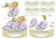Elephant Dreams - Shaped Card Topper with Decoupage