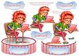 Computer Girl - Shaped Card Topper with Decoupage
