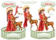 Yule Deer - Shaped Card Topper with Decoupage