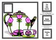 Art Deco Tea for You (2) 7.5" x 7.5" Card Topper