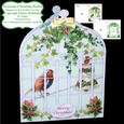 Victorian Christmas Robin - Shaped Cut & Fold Mini Kit