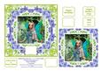 Delphinium Fairy Fae - 7" x 7" Card Topper with Decoupage