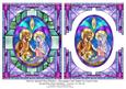 Nativity Stained Glass Window - Decoupage Card Topper