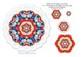 Tabby Cat & Poppies Lace Doily Card Topper