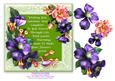 Clematis in Your Garden - 7" x 7" Card Topper with Decoupage