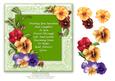 Pansies in Your Garden - 7" x 7" Card Topper with Decoupage