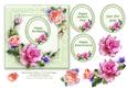 Roses & Sweet Violets - 6" x 6" Card Topper Decoupage & Tags