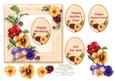 Perfect Pansies - 6" x 6" Card Topper + Decoupage & Tags