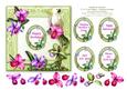 Orchids & Cockatiel - 6" x 6" Card Topper Decoupage & Greeti