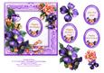 Clematis & Roses 6" x 6" Card Topper, Decoupage & Greetings