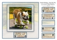 English Bulldog - Outa My Way - 7.5 x 7.5 Card Topper & Greetings Tags