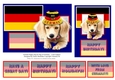 German Puppy Dog & Flag of Germany - Card Toppers & Greetings