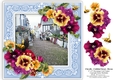 Clovelly Cobbled Street In Devon Village - 8 x 8 Floral Decoupage Card Topper