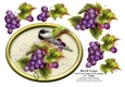 Bird & Grapes - 7 x 5 Decoupage Card Topper