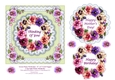 Green Pansy & Lace Perfection - 6 x 6 Decoupage Topper