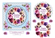 Blue Pansy & Lace Perfection - 6 x 6 Decoupage Topper