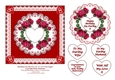 Red Roses For My Love - 6 x 6 Topper for Birthday, Anniversary, Valentine etc.