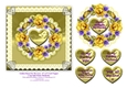 Golden Roses For My Love - 6 x 6 Topper for Birthday, Anniversary, Valentine etc.