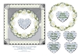 Silver Roses For My Love - 6 x 6 Topper for Birthday, Anniversary, Valentine etc.