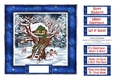 Owls Christmas - Square Card Topper With Assorted Greetings