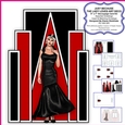 Just Because The Lady Loves Art Deco - 5 x 7 Decoupage Card Kit With Insert, Envelope & Assorted Greetings - PU 300 DPI