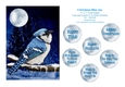 Christmas Blue Jay - 5 x 7 Card Topper With Assorted Greetings