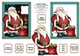 Santas Coming - 4.5 x 5.5 A2 Size Decoupage Card Topper For USA, Canada etc. - PU 300 DPI