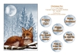 Christmas Fox - 5 x 7 Card Topper & Assorted Greetings - PU 300 DPI