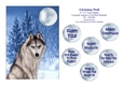 Christmas Wolf - 5 x 7 Card Topper & Assorted Greetings - PU 300 DPI