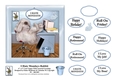 I Hate Mondays Office Rabbit - Comical  6 x 6 Card Topper With Assorted Greetings 