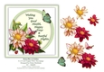 Butterflies & Dehlias - 6 x 6 Card Topper Verse & Decoupage