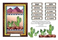 Stained Glass South West Desert Cactus - 5 x 7 Card Topper Plus Spanish Relative Tags