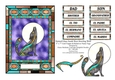 Stained Glass South West Wolf Howling At The Moon - 5 x 7 Card Topper Plus Spanish Relative Tags