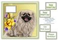 Pekingese Puppy Dog - Fits 8 x 8 Cards
