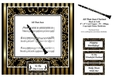 All That Jazz Clarinet Music Sheet - 8 x 8 Card Topper - PU 300 dpi