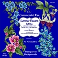 Summer Flowers Set One- CU Designer Resource For Commercial Use, Personal Use Card Making Scrapbooking etc. - Full Size - PNG