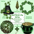 Saint Patricks Day - Set One - CU Designer Resource For Commercial Use, Personal Use, Card Making, Scrapbooking etc. - Full Size - PNG