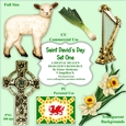Saint Davids Day - Set One - CU Designer Resource For Commercial Use, Personal Use, Card Making, Scrapbooking etc. - Full Size - PNG
