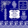 Lovely Lace Set One - CU Designer Resource For Commercial Use, Personal Use Card Making Scrapbooking etc. - Full Size - PNG
