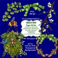 Green Man Pagan - Set One - Designer Resource - CU/PU - For Card Making, Scrapbooking - png- 300 dpi