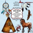 Spirit Dreams - Native American - CU Designer Resource For Commercial Use & Personal Use, Card Making, Scrapbooking etc. - Full Size - PNG