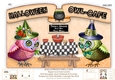 Halloween Owl Cafe, Shaped Cut And Fold Card Kit With Decoupage, Insert, Envelope & Bookmark