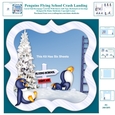 Penguins Flying School - Crash Landing - Cut And Fold Card Kit With Decoupage, Inserts, Envelope, Gift Tags & And Bookmark