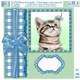 Kitten And Dragonfly 7.5 Inch Square Card Topper Kit & Assorted Greetings