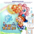 Birthday Balloon Boy Card Kit With Extra Tags & Cupcake Toppers