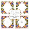 Pansies Galore - Four PNG Frames - 12 x 12 Quick Pages - Set Two - For Scrapbooking & Cardmaking